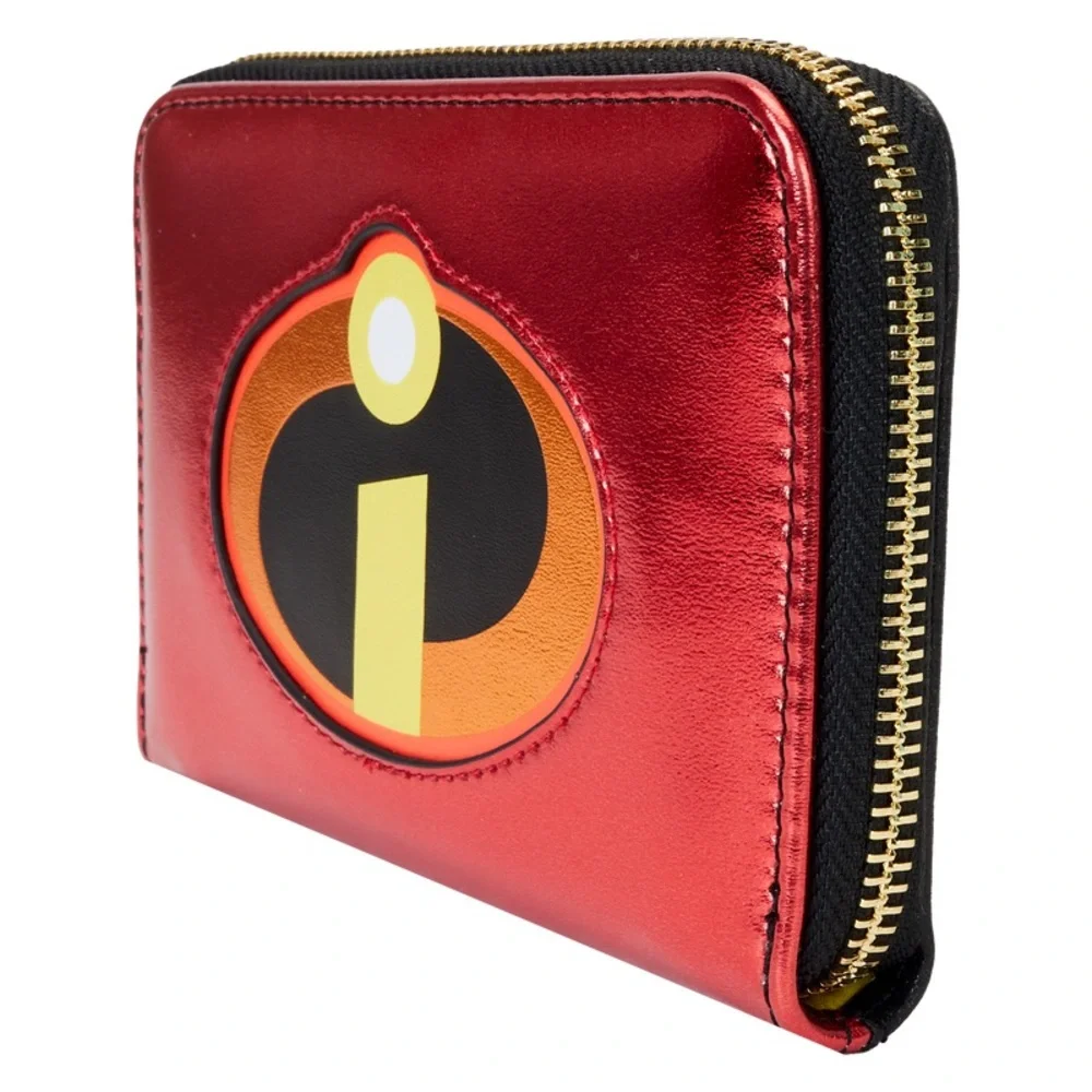 The Incredibles 20th Anniversary Metallic Cosplay Zip Around Wallet NWT